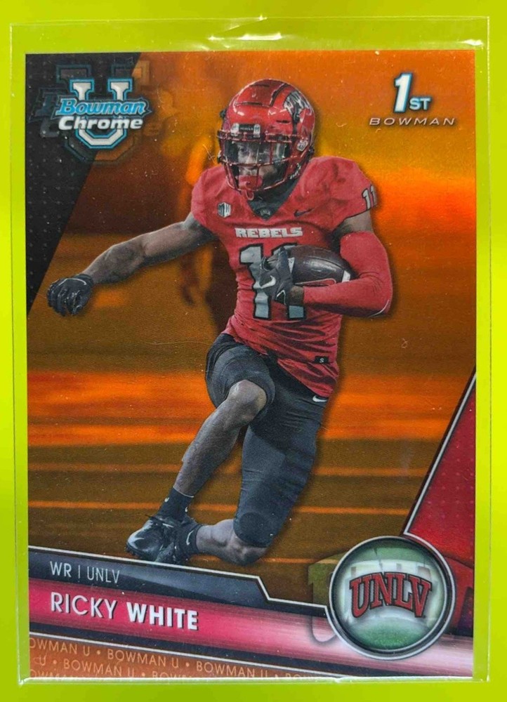 2023 Bowman U Chrome Ricky White Orange Refractor /25 #188