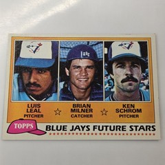 1981 Topps #577 Blue Jays Future Stars Luis Leal Brian Milner Ken Schrom RC