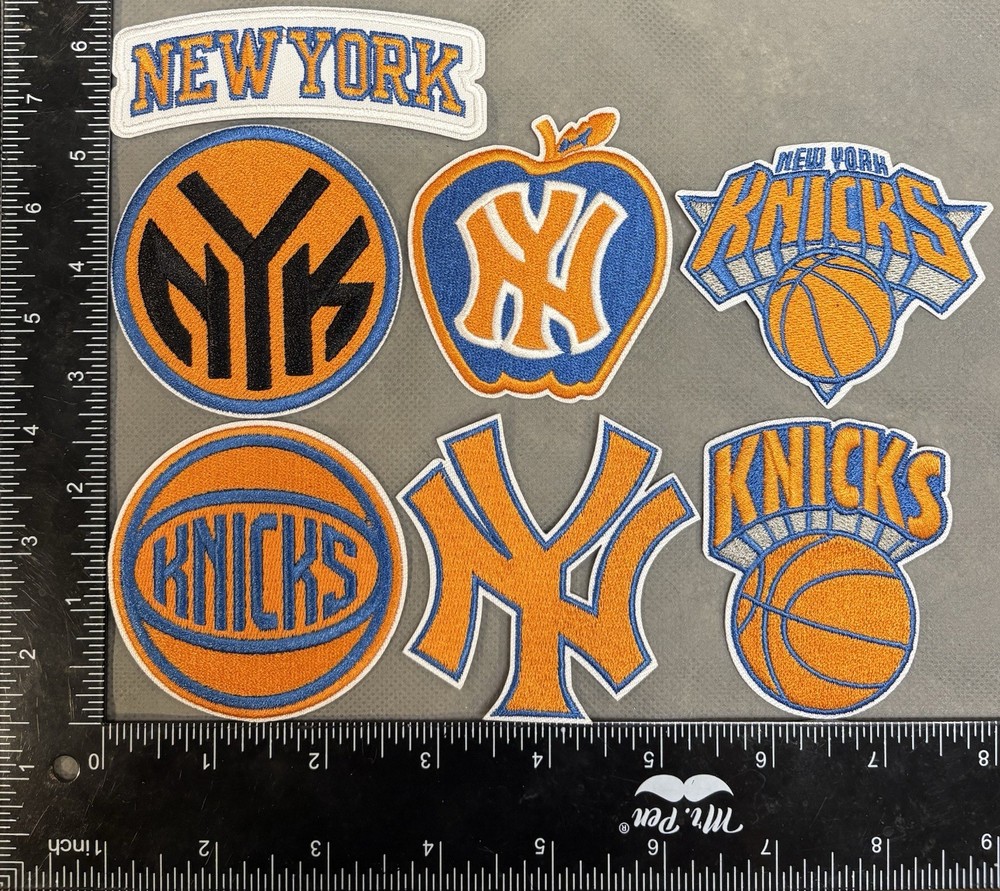 Lot Set Of 7 New York Knicks NBA Basketball Embroidered Iron On Patches