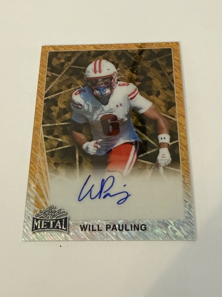 2024 Leaf Metal Collective Autographs Will Pauling Gold Shimmer 1/1 (AU, RC)