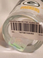 NFL Green Bay Packers 16 oz Pint Glass Go Pack Go Set Of 6