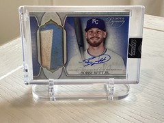 2025 Topps Dynasty Bobby Witt Jr. Jersey Number Patch with Dirt and Bookend /5