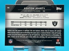 2025 Topps CHROME BLACK Ashton Jeanty Las Vegas Raiders Rookie Card #125 (RC)