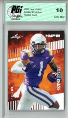Ja’Marr Chase 2021 Leaf HYPE! #52 Only 5000 Made Rookie Card PGI 10