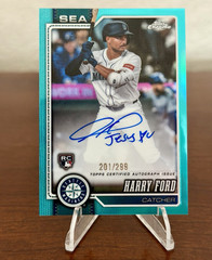 2026 Topps Chrome Harry Ford #RA-HF RC Rookie On Card Auto Aqua Refractor /299