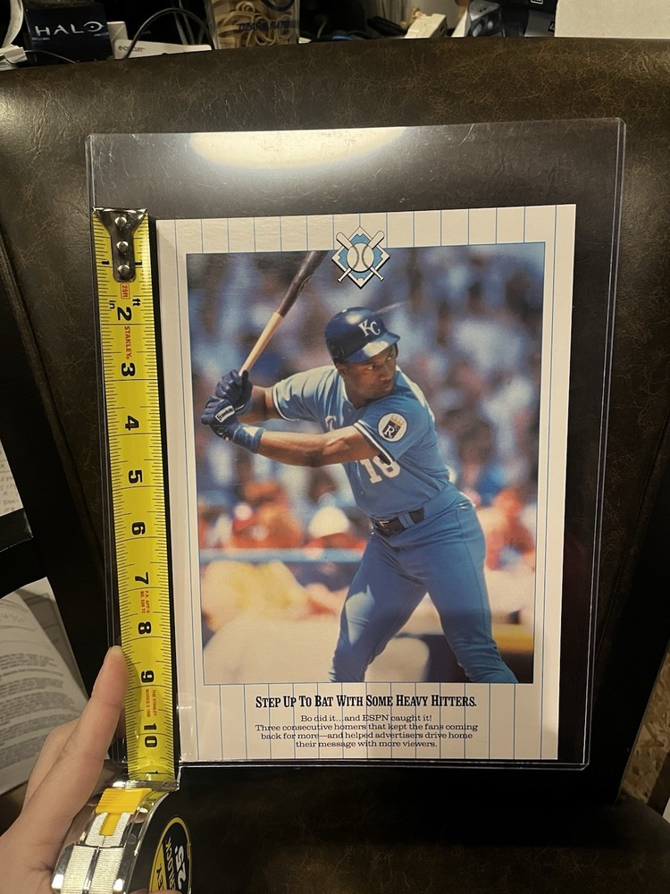 Bo Jackson 1991 CableRep Advertising ESPN Jumbo Promo Card 7.5×10.5 Never Seen?