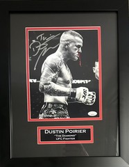 Dustin Poirier inscribed signed framed 8×10 photo UFC JSA COA The Diamond