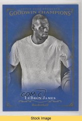 2016 Upper Deck Goodwin Champions Black & White Royal Blue LeBron James READ w1s