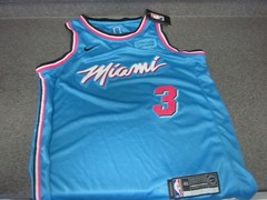Dwayne Wade Miami Heat City Vice edition Jersey Size 44 #3 NBA swingman NWT BLUE