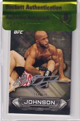 Demetrious Johnson Signed 2014 Topps UFC Knockout Gold Card #64 BAS COA ONE /219