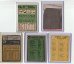 5 Pete Rose 5 Topps Baseball Cards HOFer 67 #430 69 #424 70 #61 73 #130 74 #201
