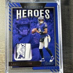 2021 Panini Absolute Lamar Jackson Absolute Heroes Glove (MEM) /99 #AH4