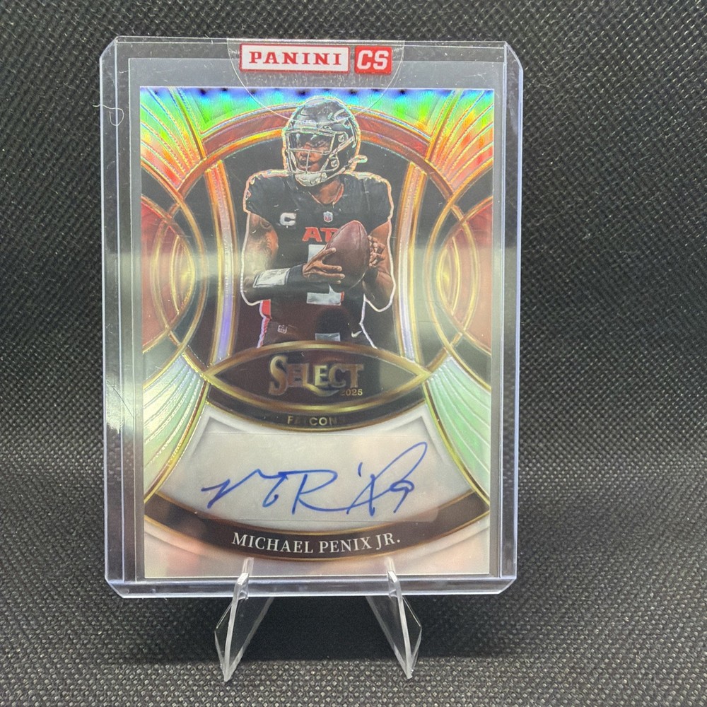 2025 Panini Select Michael Penix Jr. Signatures Silver Prizm Auto #SP-MPJ