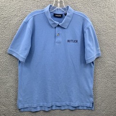 Butler Bulldogs Shirt Mens Large Ashworth Golf Polo Blue Short Sleeve Collar