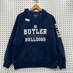 Vintage Butler University Bulldogs Hoodie Mens Large Navy Blue Y2K JanSport