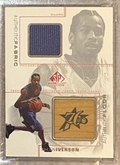 2000 SP AUTHENTIC FABRIC/FLOOR COMBO ALLEN IVERSON AI-C~PSA 8~MINT SLAB~POP 5/7^