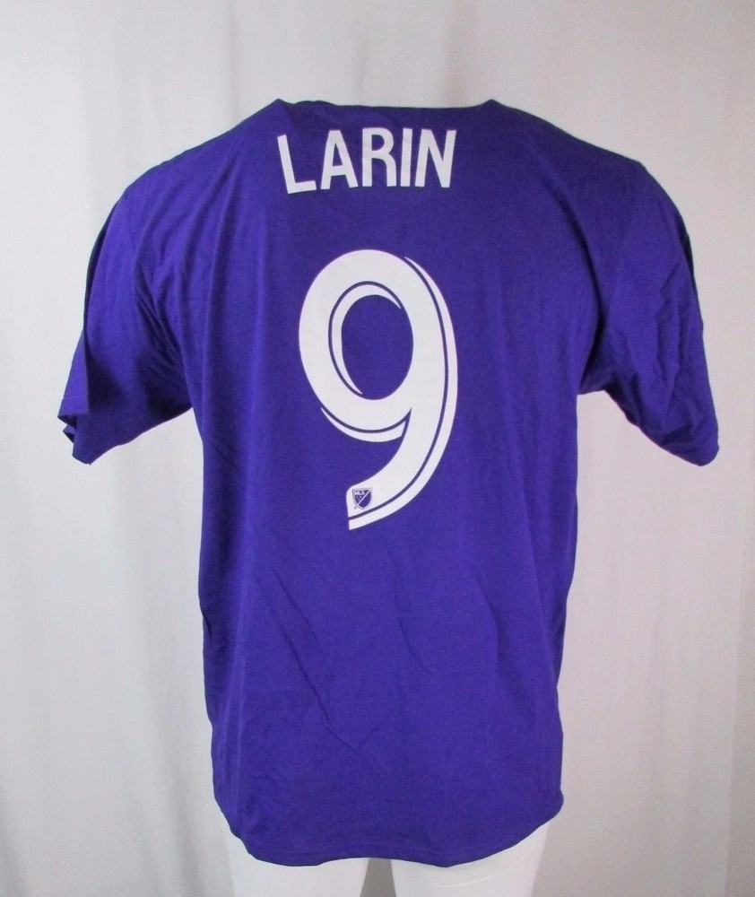 SIZE Orlando City SC MLS adidas Purple Go To Tee Shirt Player Cyle Larin #9