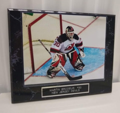 Martin Brodeur 10 1/2 X 13 Black Marble Plaque With 8×10 Photo-Devils