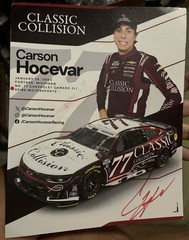 AUTOGRAPHED Carson Hocevar 2026 Classic Collision Hero Card Sonoma #77