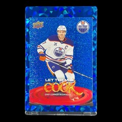 CONNOR MCDAVID BLUE SPARKLE HOLO 2025-26 Upper Deck Let Them Cook – Oilers