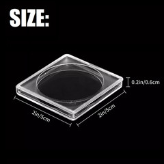 30Pcs Adjustable Acrylic Coin Collection Cases with Sponges Coin Snap Holder USA
