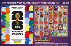Panini World Cup USA/MEXICO/CANA 2026 – USA Edition – Stickers BEL1-NOR20 -G/H/I