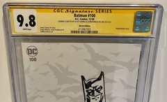 2020 Batman #100 Signed & Sketch John Romita Scott Hanna Blank Variant CGC 9.8 B