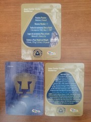 3 2009-10 Imagics Mexican League Soccer Futbol Juan Carlos Cacho Pumas UNAM