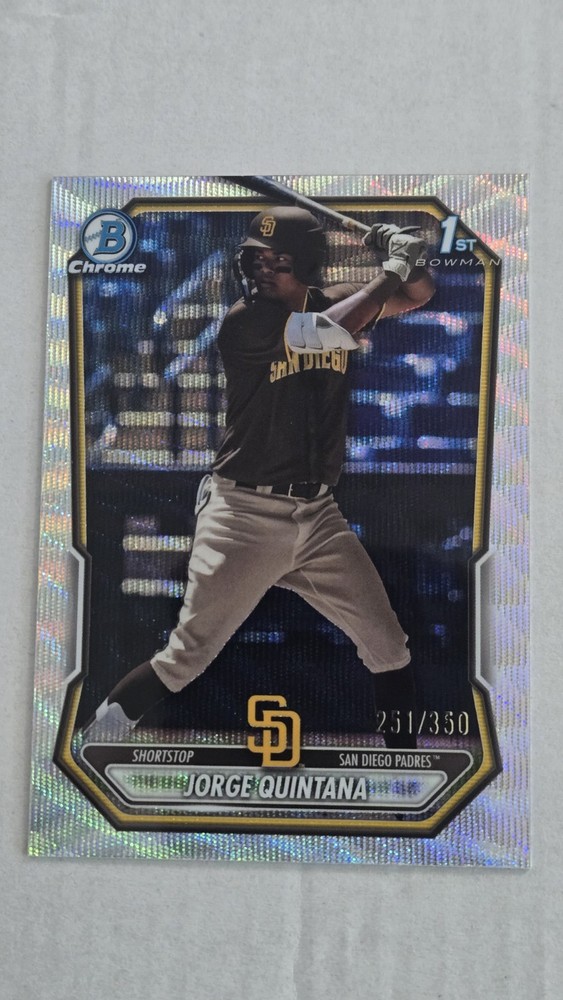 2026 Bowman 1st #BCP-93 JORGE QUINTANA Wave Refractor 251/350 SD Padres