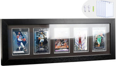 Trading Card Display Frame – Wall Mount Baseball Card Display 5 Standard Cards