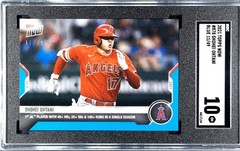 2021 Topps Now 878 Shohei Ohtani SGC 10 Blue/49 1st Player 45 HR 25 SB 100 Runs