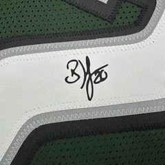 Framed Facsimile Autographed Brian Dawkins 35×39 Green Reprint Laser Auto Jersey