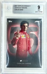 2021 TOPPS ON DEMAND F1 LIGHTS OUT DRIVERS CARLOS SAINZ BECKETT 9 MINT