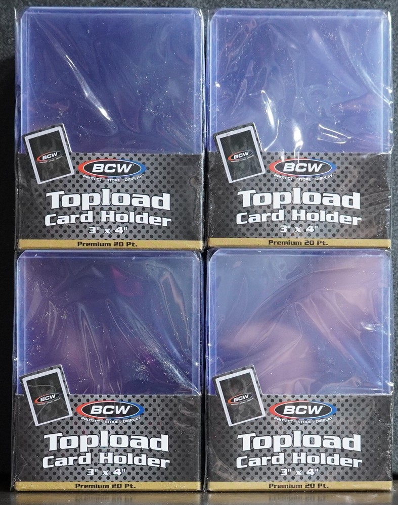 (100) Standard Size 3×4″ Premium Toploader Card Holders (20 Pt. Thickness) BCW