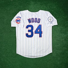 Kerry Wood 1998 Chicago Cubs Men’s Home White Jersey w/ “Harry Caray” Patch