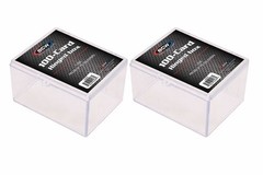 X2 BCW Hinged Boxes 100 Trading Gaming Sport Cards Holds Yu Gi Pokemon Baseball