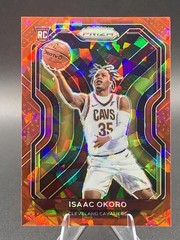 2020-21 Panini Prizm #298 Isaac Okoro Red Ice Prizms
