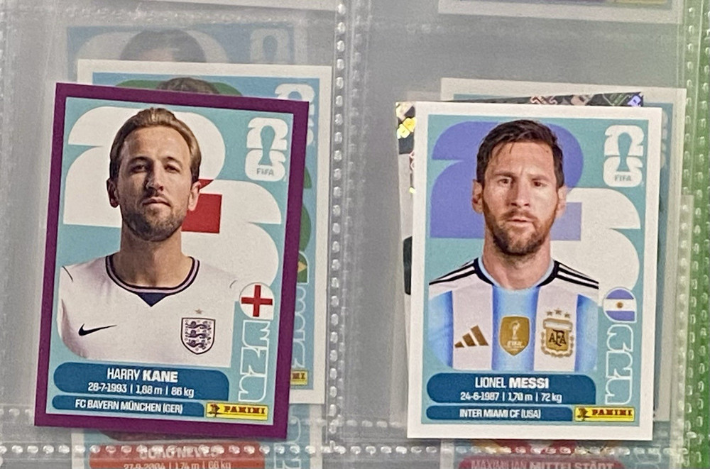Panini FIFA World Cup 2026 Soccer Cards Lot (2) Harry Kane(Purple) Lionel MessiW
