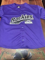 Colorado Rockies Vintage baseball Button Jersey Logo Athletic Size Large Men’s