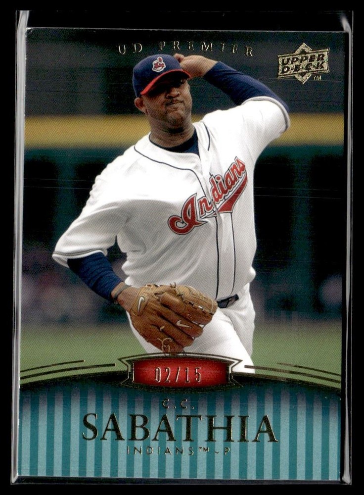 2008 Upper Deck Premier Blue CC Sabathia 02/15 Cleveland Indians #138