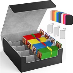 Trading Card Storage Box For 1800+, Leather Card Box Magnetic Closure MTG , PTCG