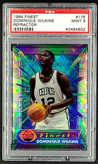1994 Topps Finest Refractor #175 Dominique Wilkins HOF PSA 9 Mint Only 1 Higher