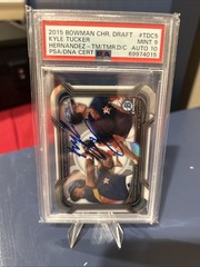 2015 Bowman Draft Die-Cuts Kyle Tucker, Teoscar Hernandez Auto (Dodgers)