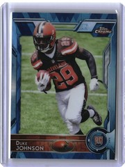 2015 Topps Chrome #140 Duke Johnson Blue Diamond Refractor RC