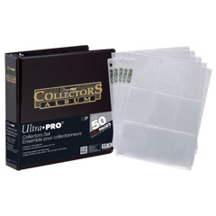 2″ Black and Gold Foil Collectors Album with 9-Pocket Platinum Pages (50ct) for