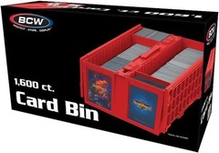 Collectible Card Bin – (Single, Red) | Holds up to 1600 Cards | Plastic Stora…