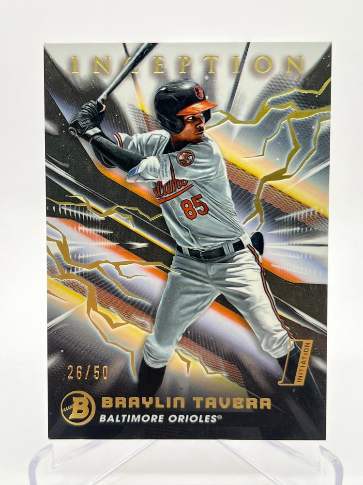 2023 BOWMAN INCEPTION BRAYLIN TAVERA 26/50 NO. 16 ORIOLES