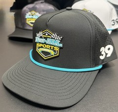 (NEW) 2026 Ryan Sieg #39 Duv-ALL Sports Cards Black/Teal Rope Hat (SnapBack) 🏁