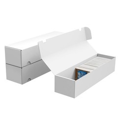 White Cardboard Trading Card Storage Box 1100 Count Bulk Cardboard Containers