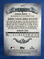 2026 Bowman Chrome Sterling – Jacob Misiorowski #BST-13 (RC)